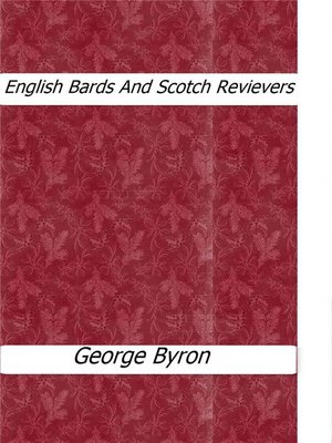cover image of English Bards and Scotch Revievers